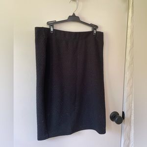 Black Knit Pencil Skirt